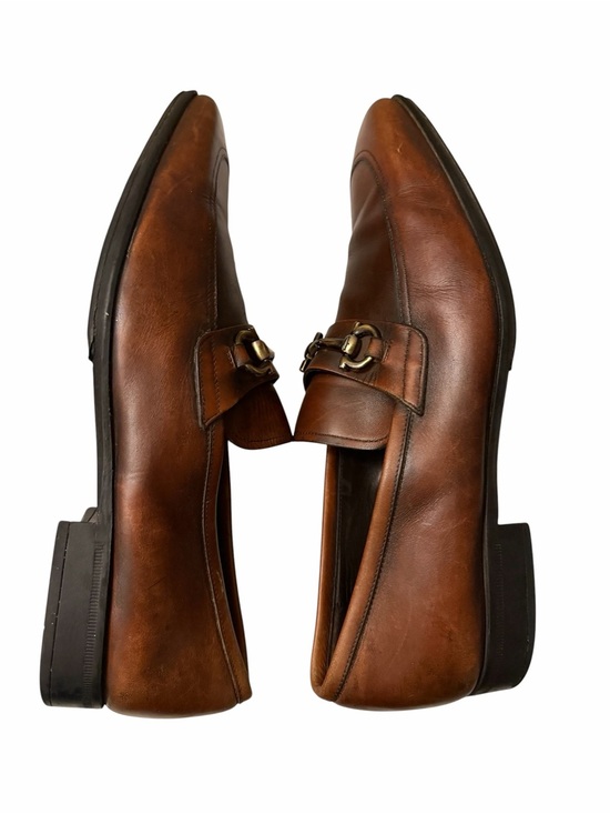 Salvatore Ferragamo Brown Leather Bit Slip-Ons, pre-owned, gently used main image 6